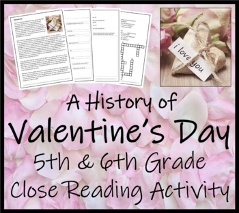 Preview of Valentines Day Close Reading Comprehension Activity | 5th Grade & 6th Grade