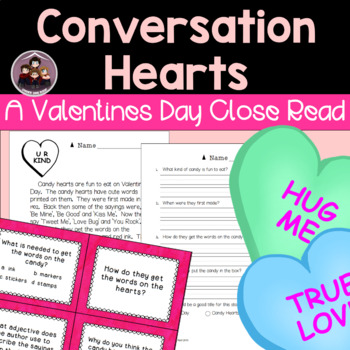 Preview of Valentine's Day Close Reading and Creative Writing for Primary Grades