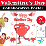 Valentine's Day Collaborative Coloring Poster Kit for Clas