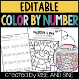 Valentine's Day | Color By Number | Editable