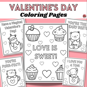 Valentine's Day Color Pages | February Coloring Pages | Early Finishers