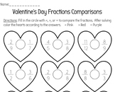 Valentine's Day Color by Answer Comparing Fractions