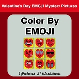 Valentine's Day: Color by Emoji - Mystery Pictures