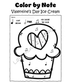 Valentine's Day Color by Note Ice Cream