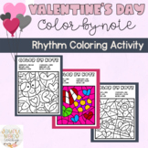 Valentine's Day Color-by-Note Music Coloring Pages Activit