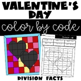 Valentine's Day Color by Number Division
