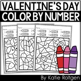 Valentine's Day Color by Number Pages