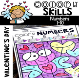 Valentine's Day Color by Code Numbers 1-10 Activities (February)