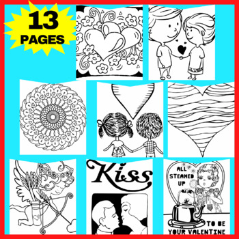 Valentine's Day Coloring Book For Kids: Super Cute Valentine's Day Coloring  Page