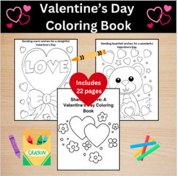 Preview of Valentine's Day Coloring Book: Spark Creativity and Celebrate!