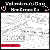 Valentine's Day Coloring Bookmarks