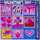 Valentine's Day - Coloring By Code Clip Art Set {Educlips 