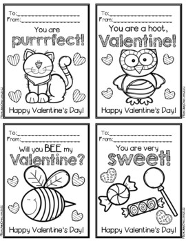 Valentine's Day Coloring Cards and Tags by PB and Jelly Creations