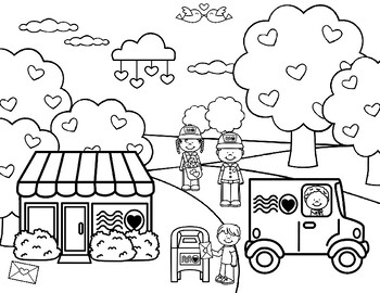 Valentine's Day Coloring Freebie by The Speech and Language Lady