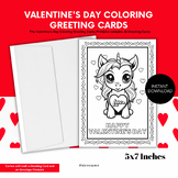 Valentine's Day Coloring Greeting Cards Printable with 16 