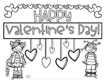 Valentine S Day Coloring Page By Sunshiney In Second Tpt