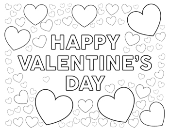 Valentine's Day Coloring Page by Katie Yeman | TPT
