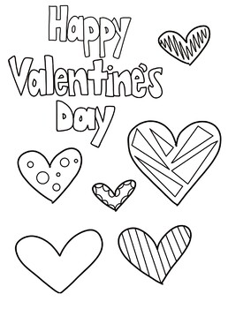 Valentine's Day Coloring Page by Katie DiLorenzo | TPT