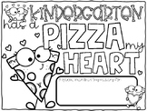 Valentine's Day Coloring Page: A Pizza My Heart