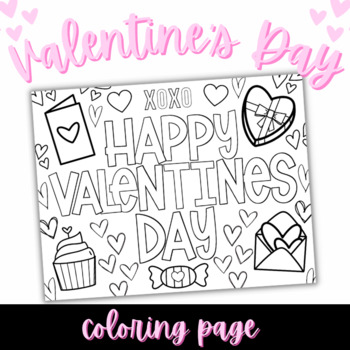 Valentine’s Day Coloring Page | No Prep | Morning Meeting by Created by ...