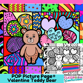 Valentine's Day Coloring Page Valentine's Pop Art Coloring