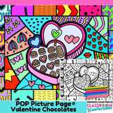 Valentine's Day Coloring Page Valentine's Pop Art Coloring