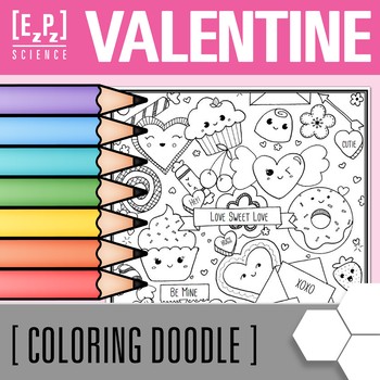 Preview of Valentine's Day Coloring Page for Early Finishers | Holiday Coloring Sheet