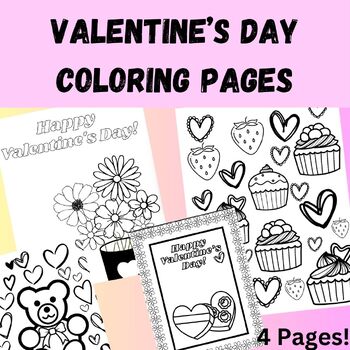 Valentine's Day Coloring Pages by ElemMath4me | TPT