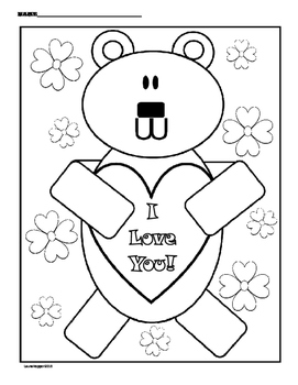 Valentine's Day Coloring Pages by Laura Hopper | TpT