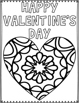 Valentine's Day Coloring Pages by Tessa Maguire | TPT