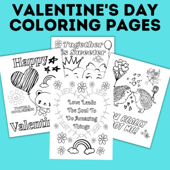 Valentine's Day Coloring Pages by Paper Scissors Craft | TPT