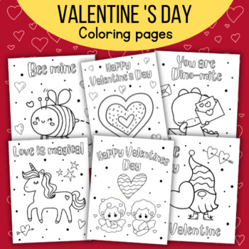 Valentine's Day Coloring Pages by Class mate | TPT