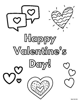 Valentine's Day Coloring Pages by Magical Miss Mohler | TPT