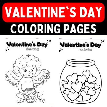 Valentine's Day Coloring Pages by Worksheets for Kids with fun | TPT