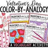 Valentine's Day Coloring Pages - Color-by-Analogy CCSS.L.5