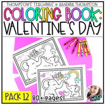 Preview of Valentine's Day Coloring Pages - Coloring Sheets No Prep Fast Finisher