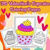 Valentine's Day Coloring Pages Cupcake Coloring | Easy Col