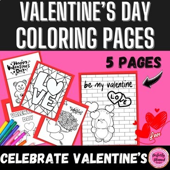 Preview of Valentine's Day Coloring Pages | Early Finishers | Fun Valentines Activities
