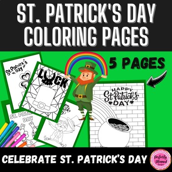 Preview of St. Patrick's Day Coloring Pages | Early Finishers | Fun March Activities