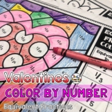 Valentines Day Equivalent Fractions Coloring Pages Color b