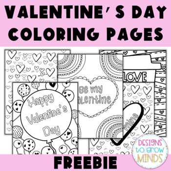 Valentine's Day Coloring Pages FREEBIE | TPT