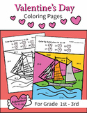 Valentine's Day Coloring Pages Math Subtration To 10 And T