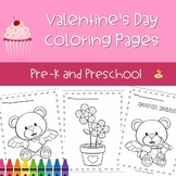 Valentine's Day Coloring Pages  - Preschool - Pre-K - Kind