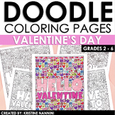 Valentine's Day Coloring Pages | Seasonal Doodle Coloring Sheets