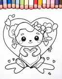 Valentine's Day Coloring Pages, Valentines Printables, Val