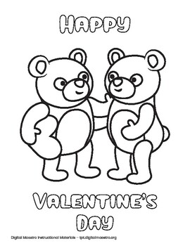 Valentine's Day Coloring Pages Vol. 2 Cute animals | TPT