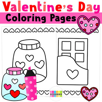 Preview of Valentine's Day Coloring Pages for Toddlers | February Coloring Book for Kids