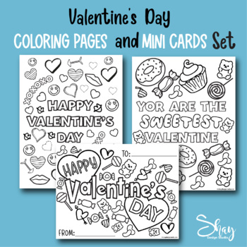Valentine's Day Coloring Pages Set 1