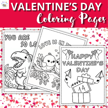 Valentine’s Day Coloring Pages for Kids/ Fun and Festive February ...