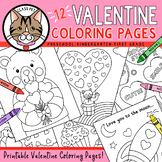 Valentines Day Coloring Pages for Preschool, Kindergarten,